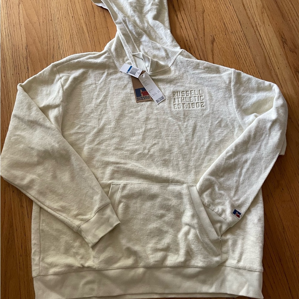 Russell Athletic Men's cream color Hoodie